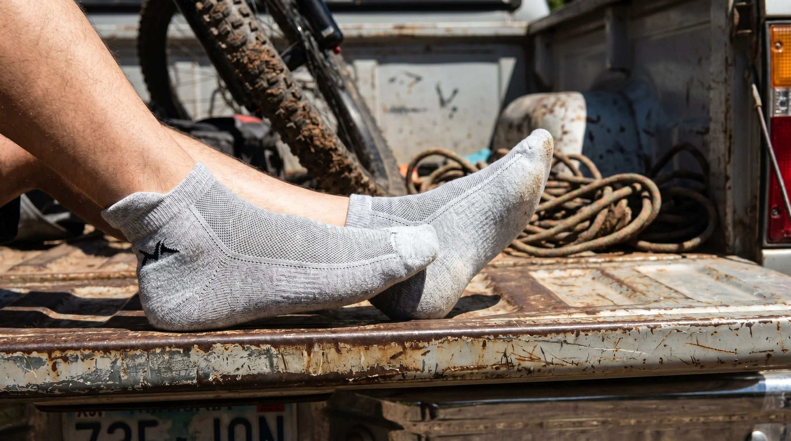 Ankle Length Comfort Socks : Black-Grey-White (Pack of 3) - Image 4