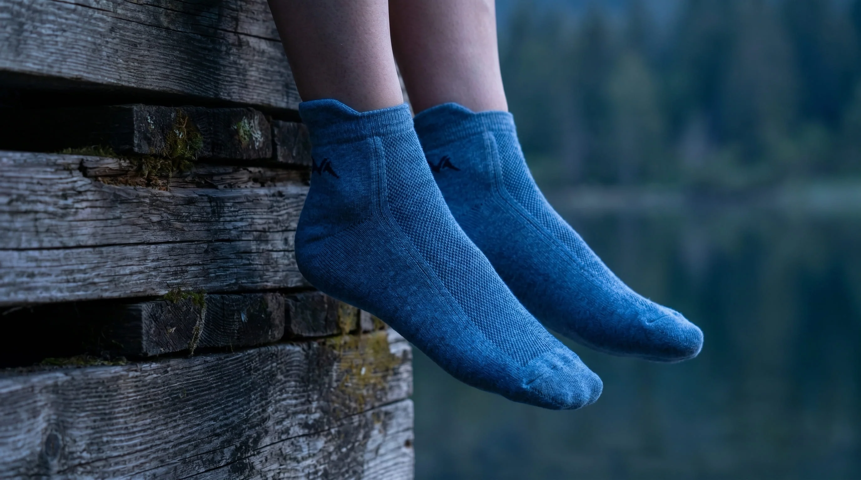 Ankle Length Comfort Socks : White-Blue-Grey (Pack of 3) - Image 5