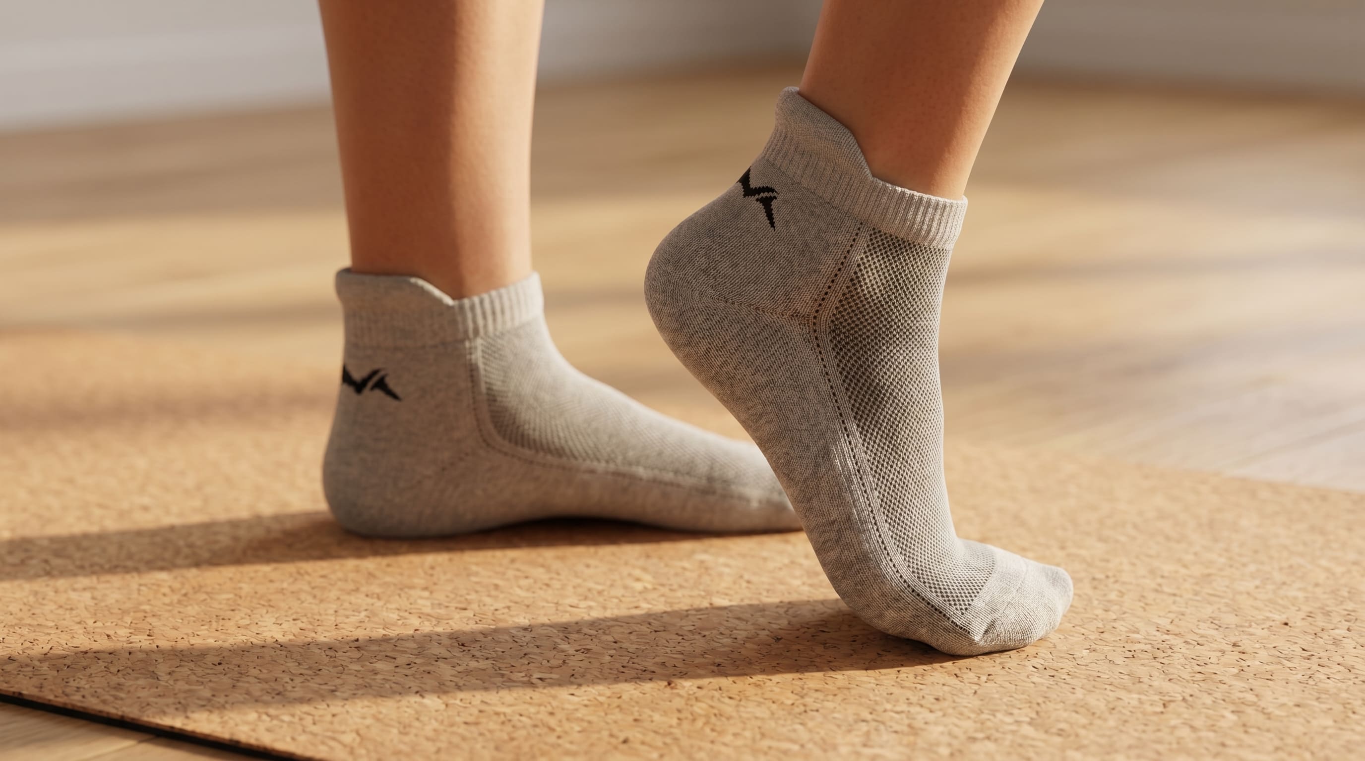 Ankle Length Comfort Socks : White-Blue-Grey (Pack of 3) - Image 6