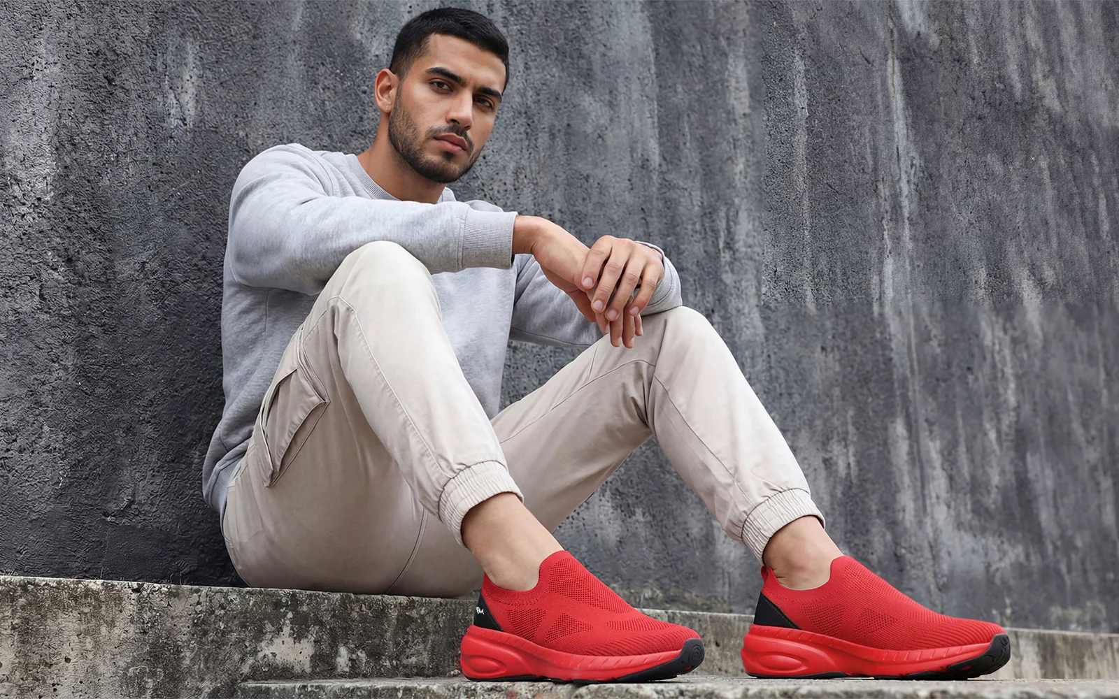 Begin Walk All Day For Men : Red Black - Image 4