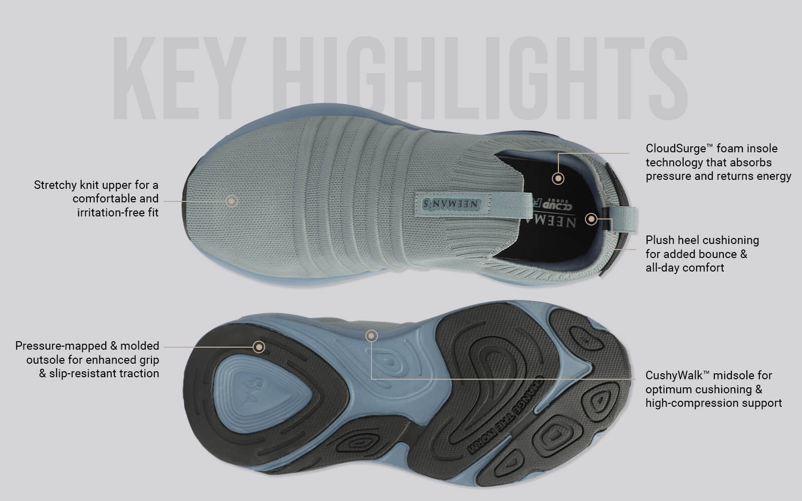Begin Walk Breeze For Men : Blue - Image 3