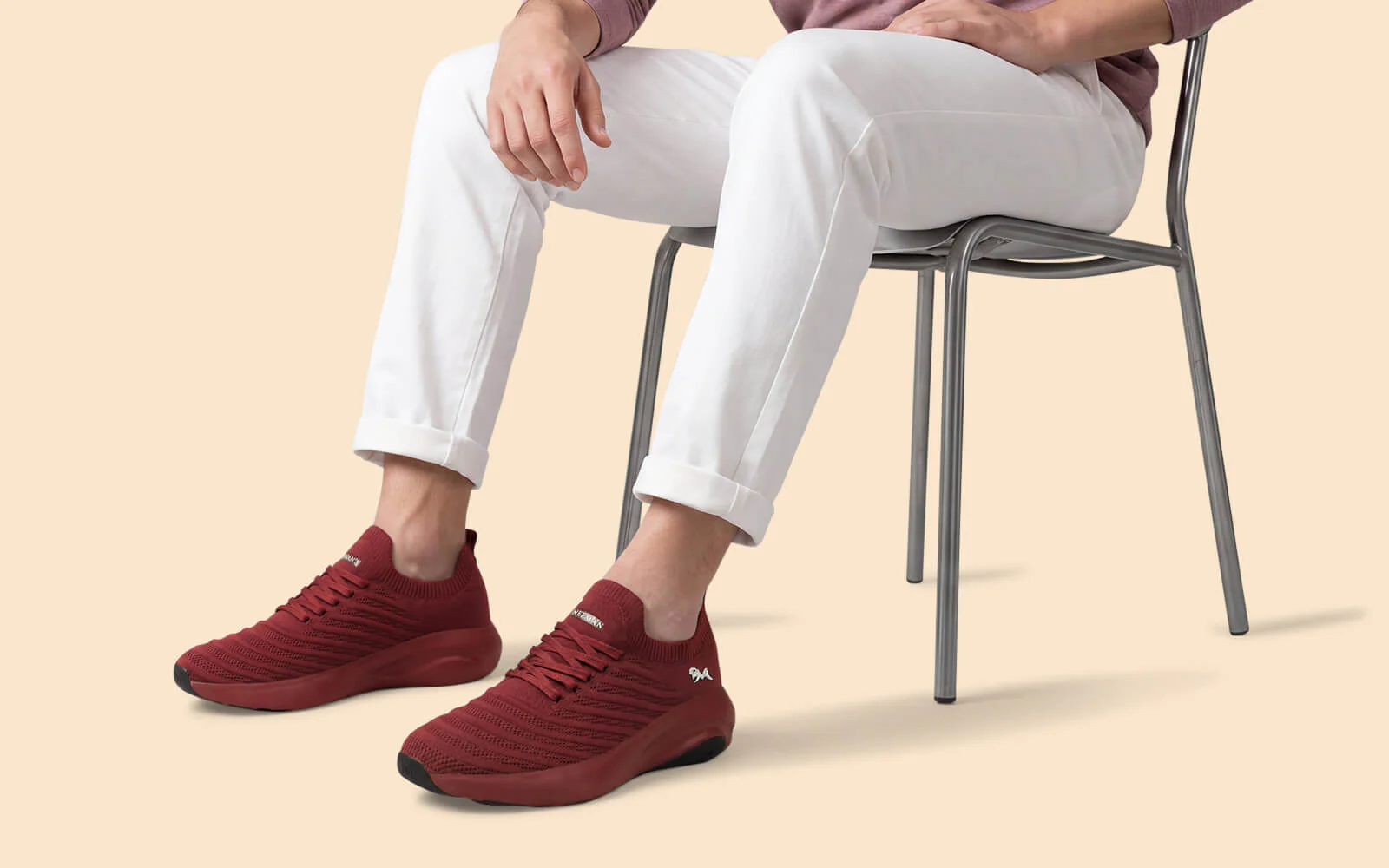 Begin Walk Glide For Men : Maroon - Image 7