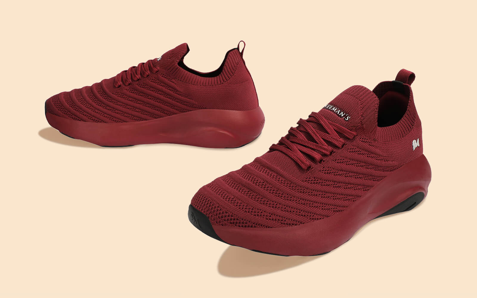 Begin Walk Glide For Men : Maroon - Image 4