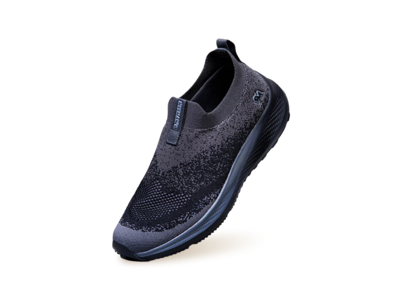 Blend Knit Slip Ons : Black-Grey - Image 13