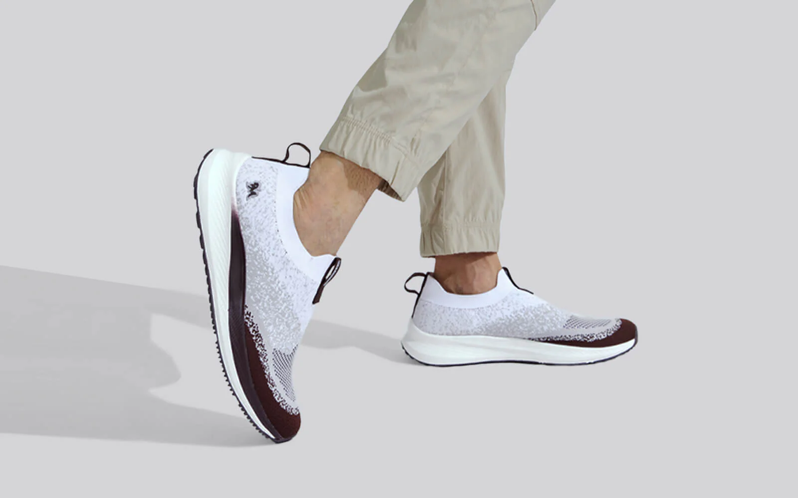 Blend Knit Slip Ons : Ivory-Brown - Image 10