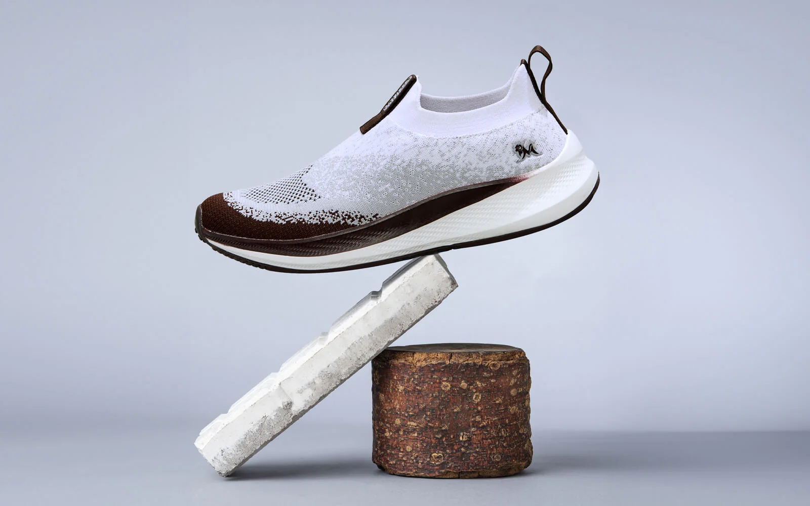 Blend Knit Slip Ons : Ivory-Brown - Image 12