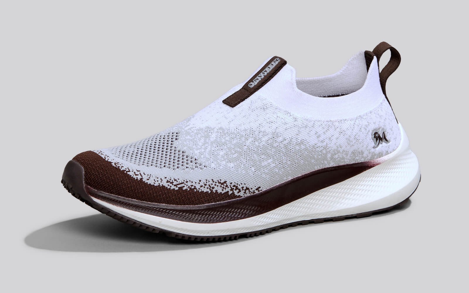 Blend Knit Slip Ons : Ivory-Brown - Image 6