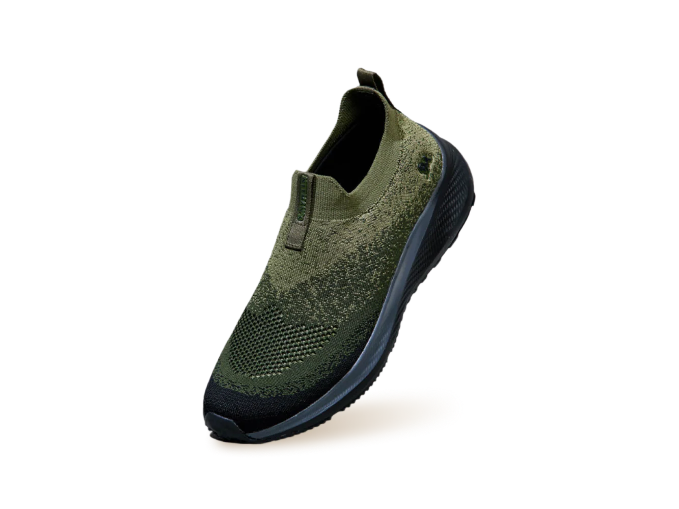 Blend Knit Slip Ons : Olive-Black - Image 13