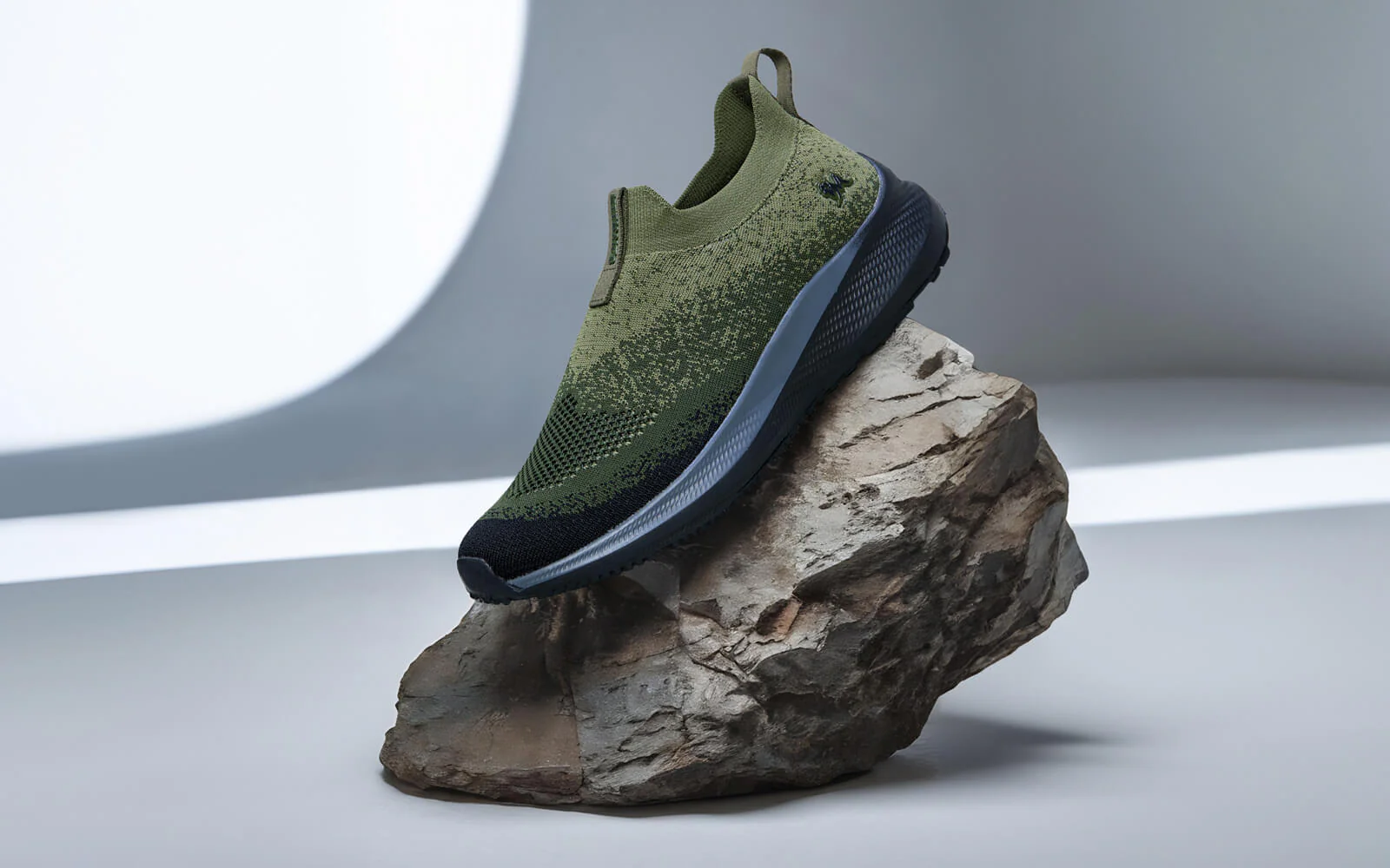 Blend Knit Slip Ons : Olive-Black - Image 7