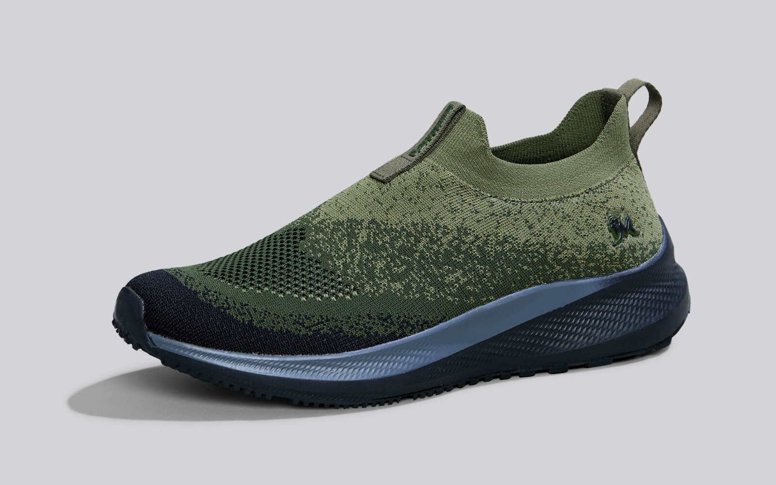Blend Knit Slip Ons : Olive-Black - Image 9