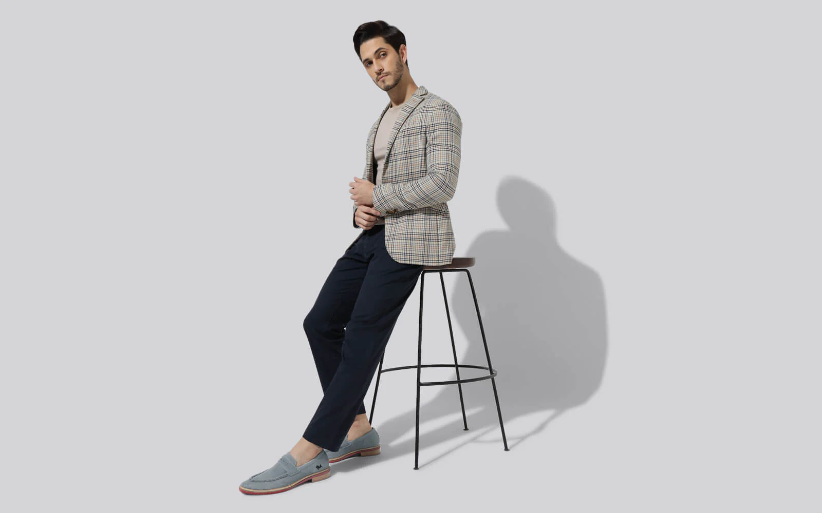 Block Heel Loafers : Grey - Image 10