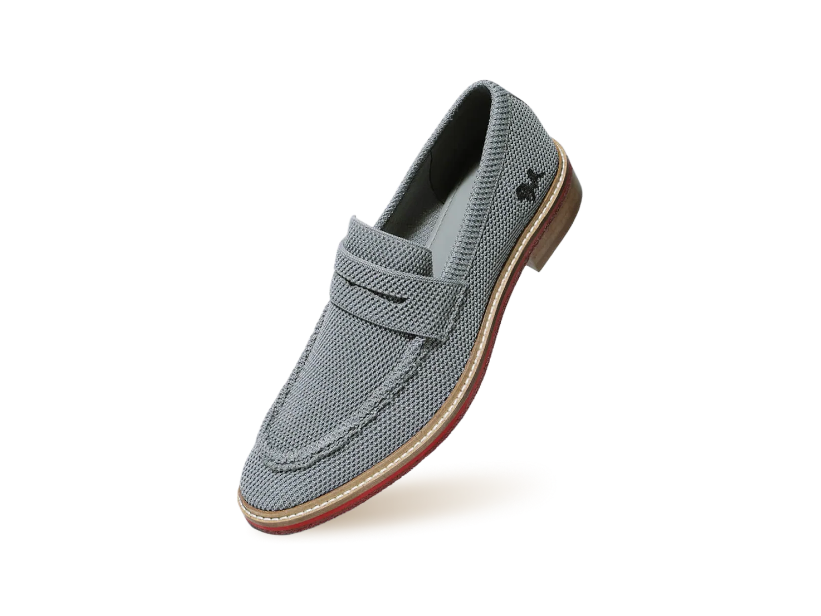Block Heel Loafers : Grey - Image 11