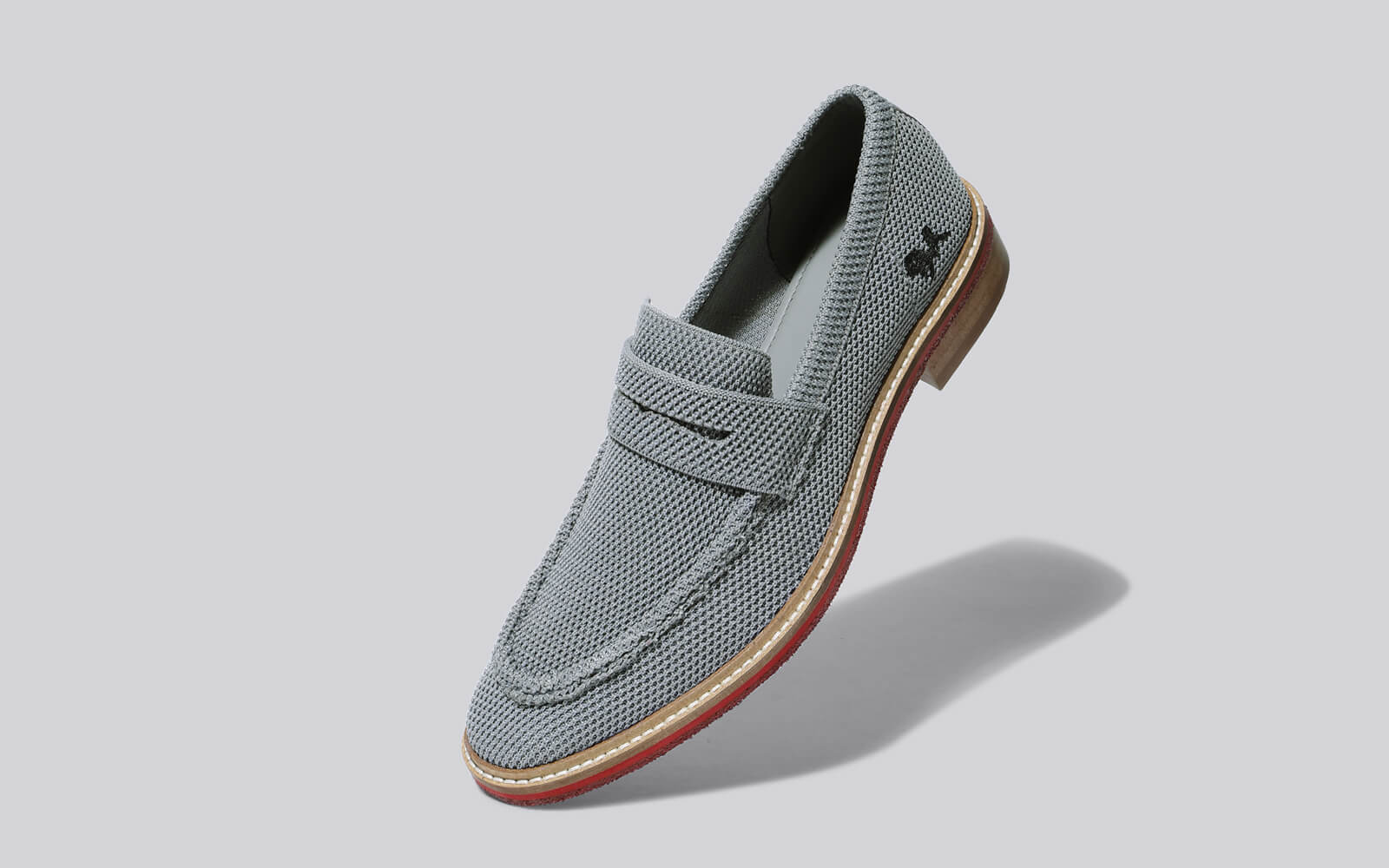 Block Heel Loafers : Grey - Image 5