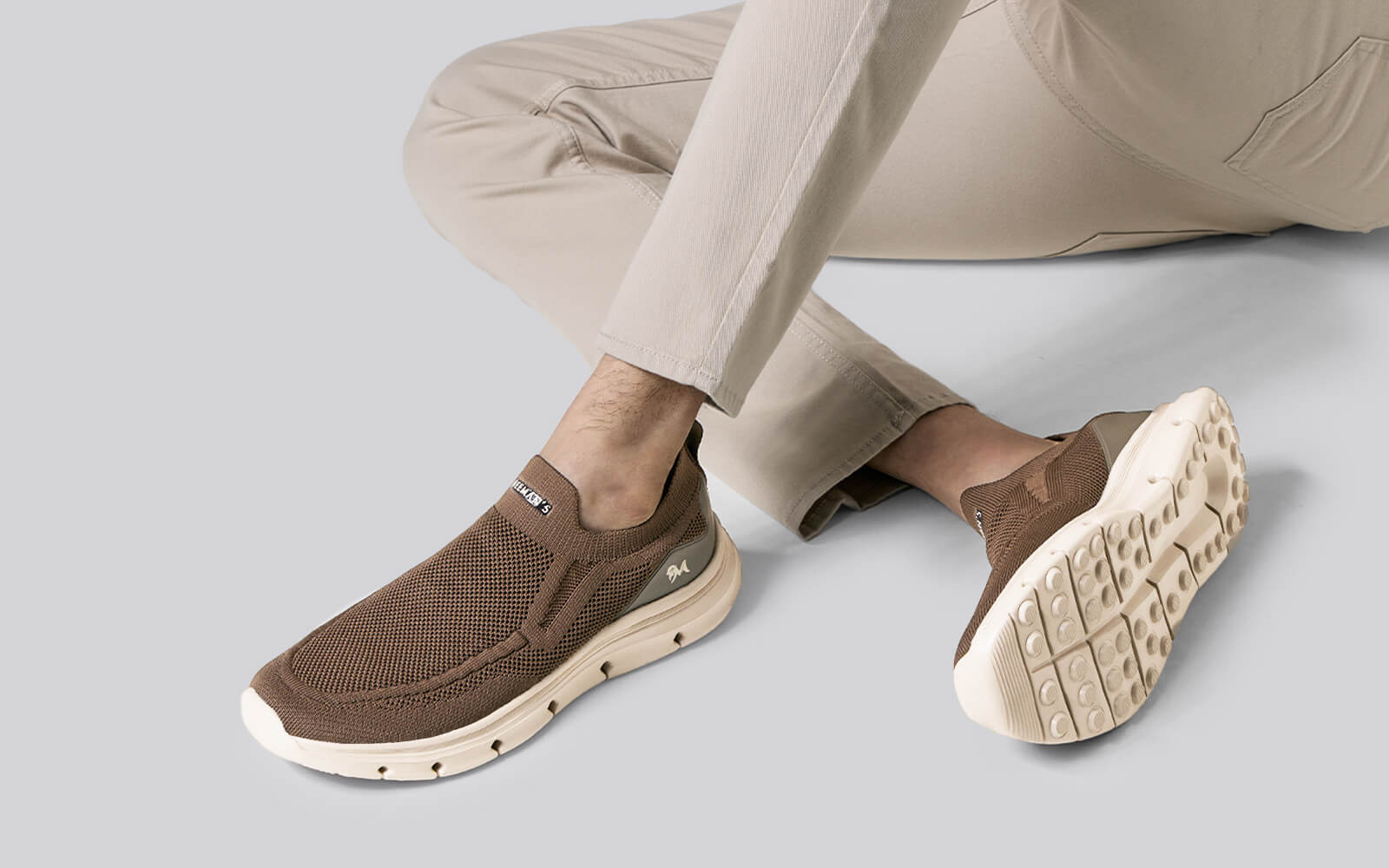 Breathe Ease Slip Ons : Brown - Image 10