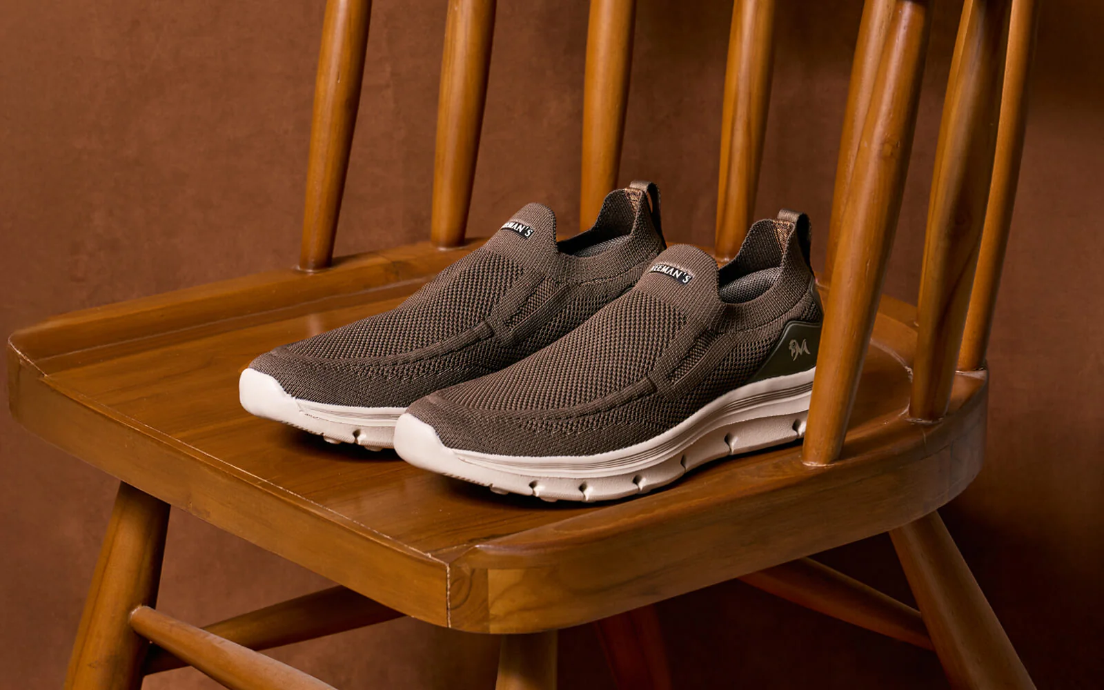 Breathe Ease Slip Ons : Brown - Image 3