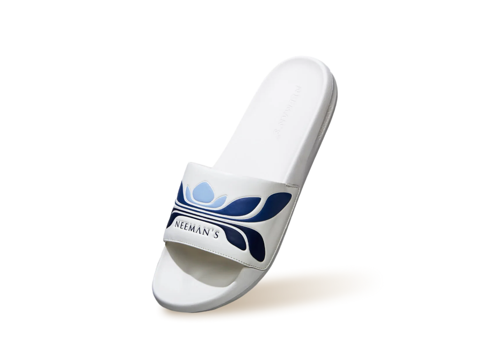 Breather Slides (Men Exclusive) : White-Blue - Image 11