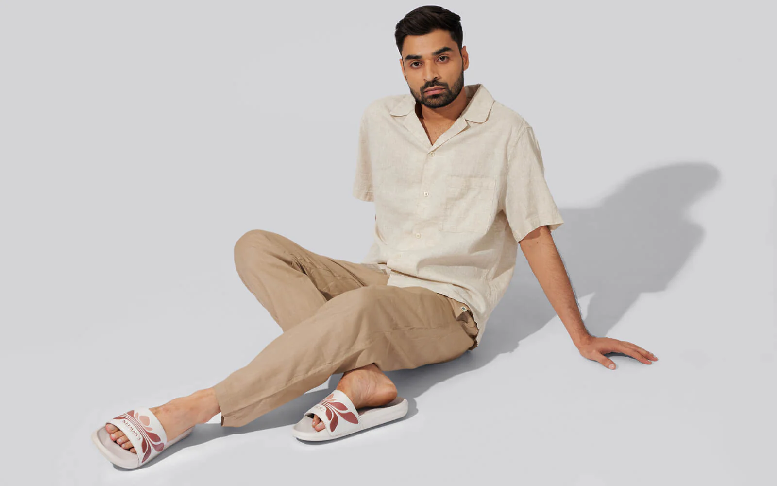 Breather Slides (Men Exclusive) : Grey-Brown - Image 10