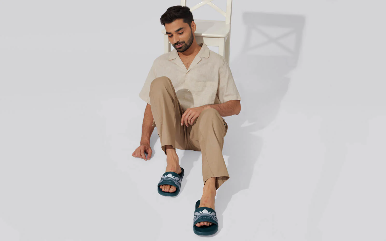 Breather Slides (Men Exclusive) : Teal-Grey - Image 10