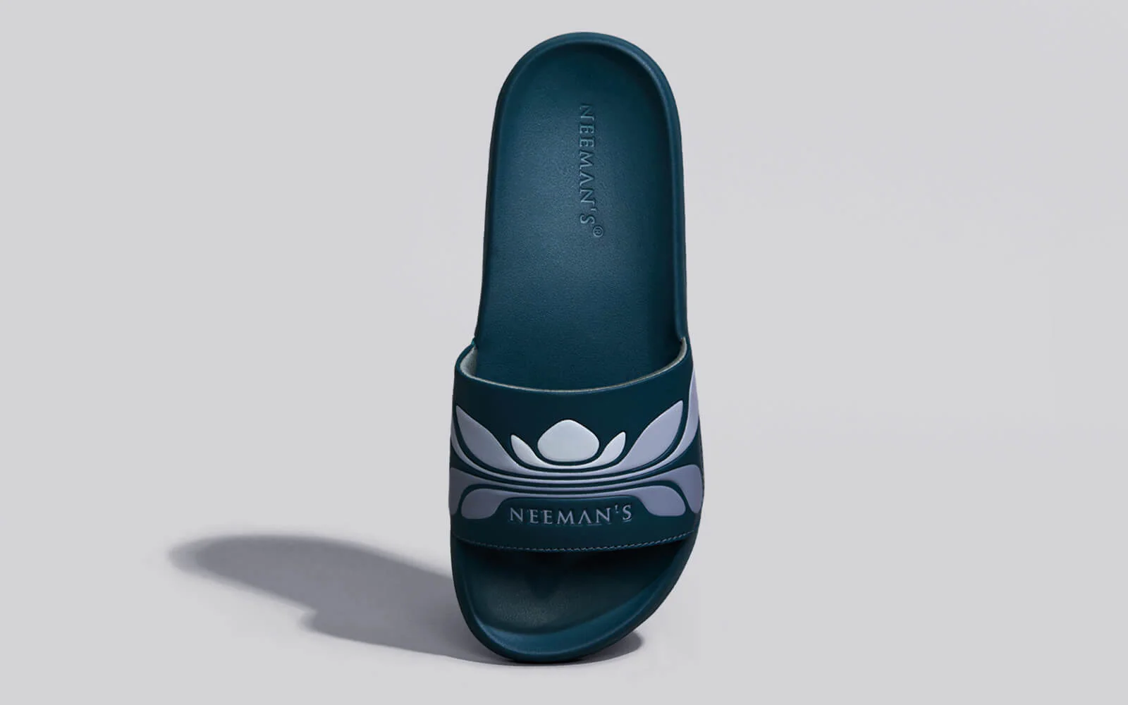 Breather Slides (Men Exclusive) : Teal-Grey - Image 4