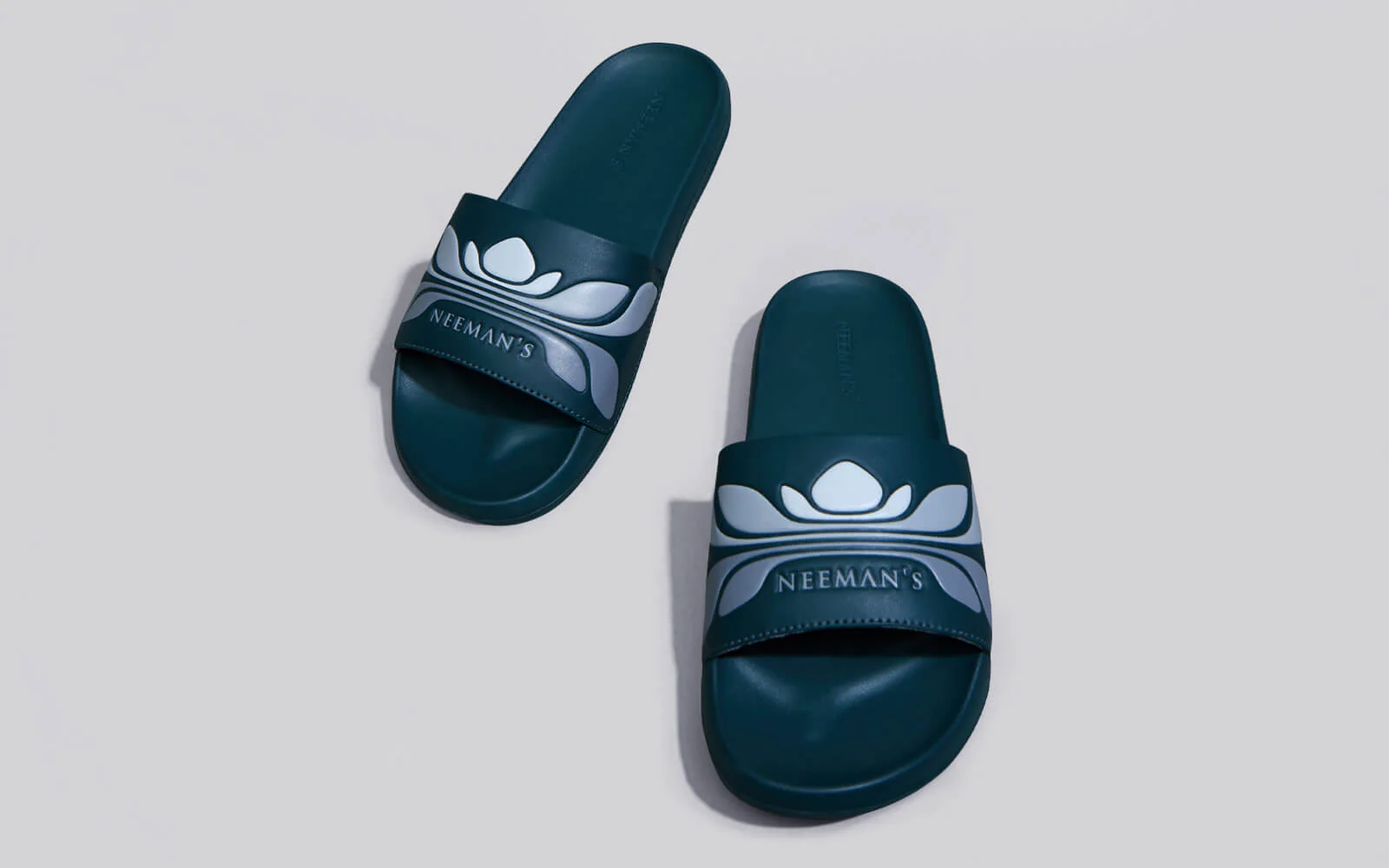 Breather Slides (Men Exclusive) : Teal-Grey - Image 6