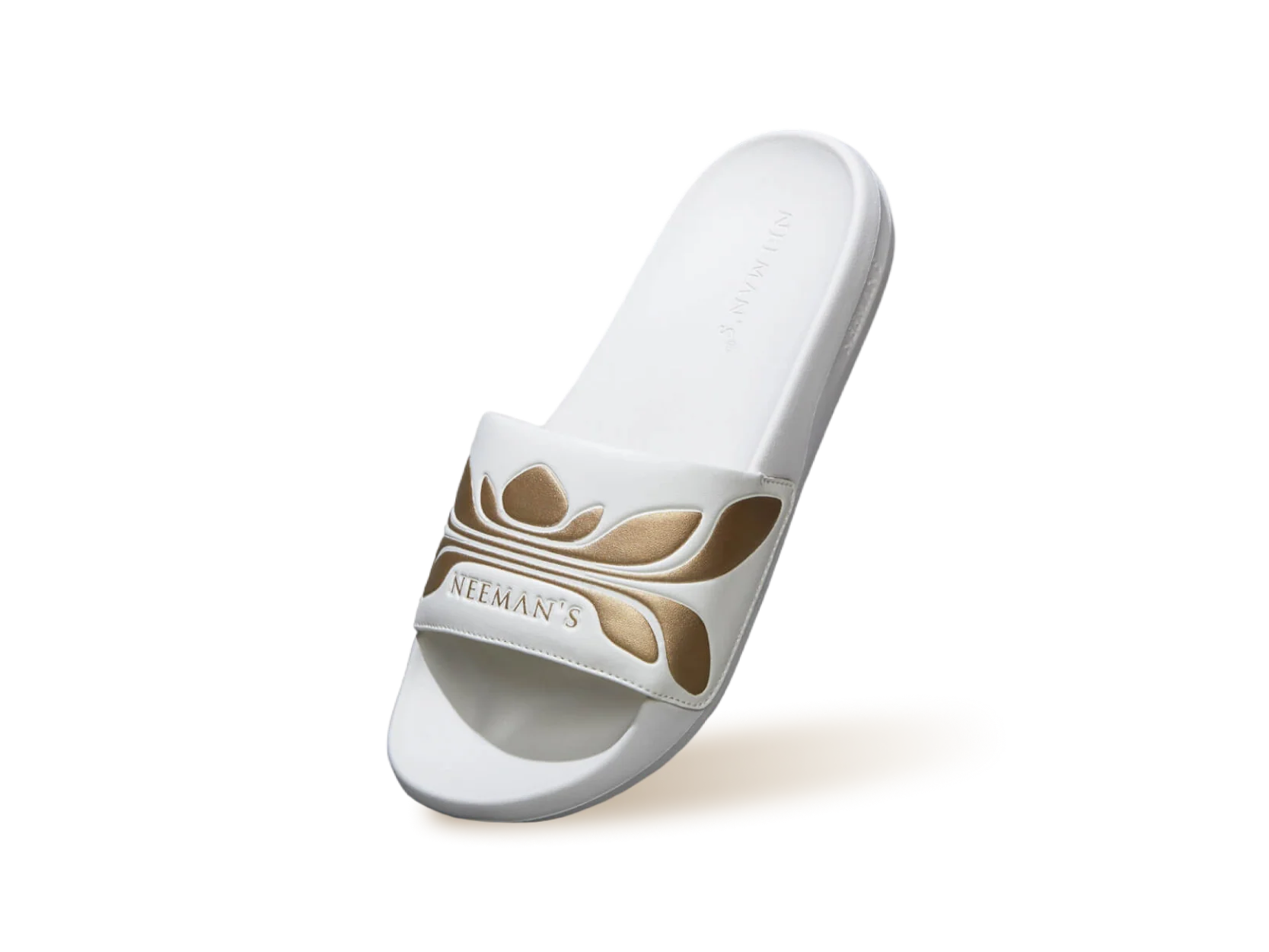 Breather Slides (Women Exclusive) : White-Gold - Image 11