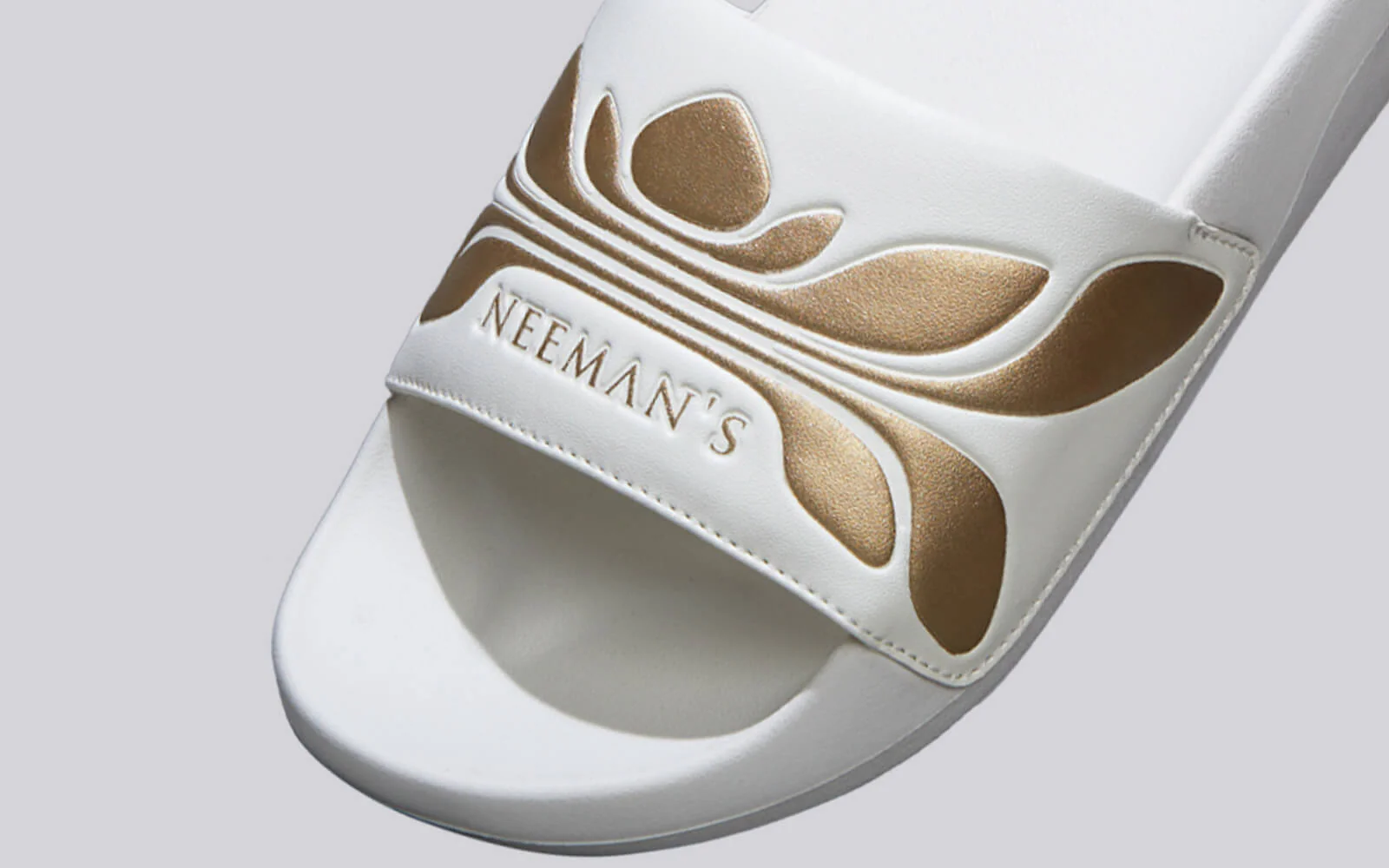 Breather Slides (Women Exclusive) : White-Gold - Image 7