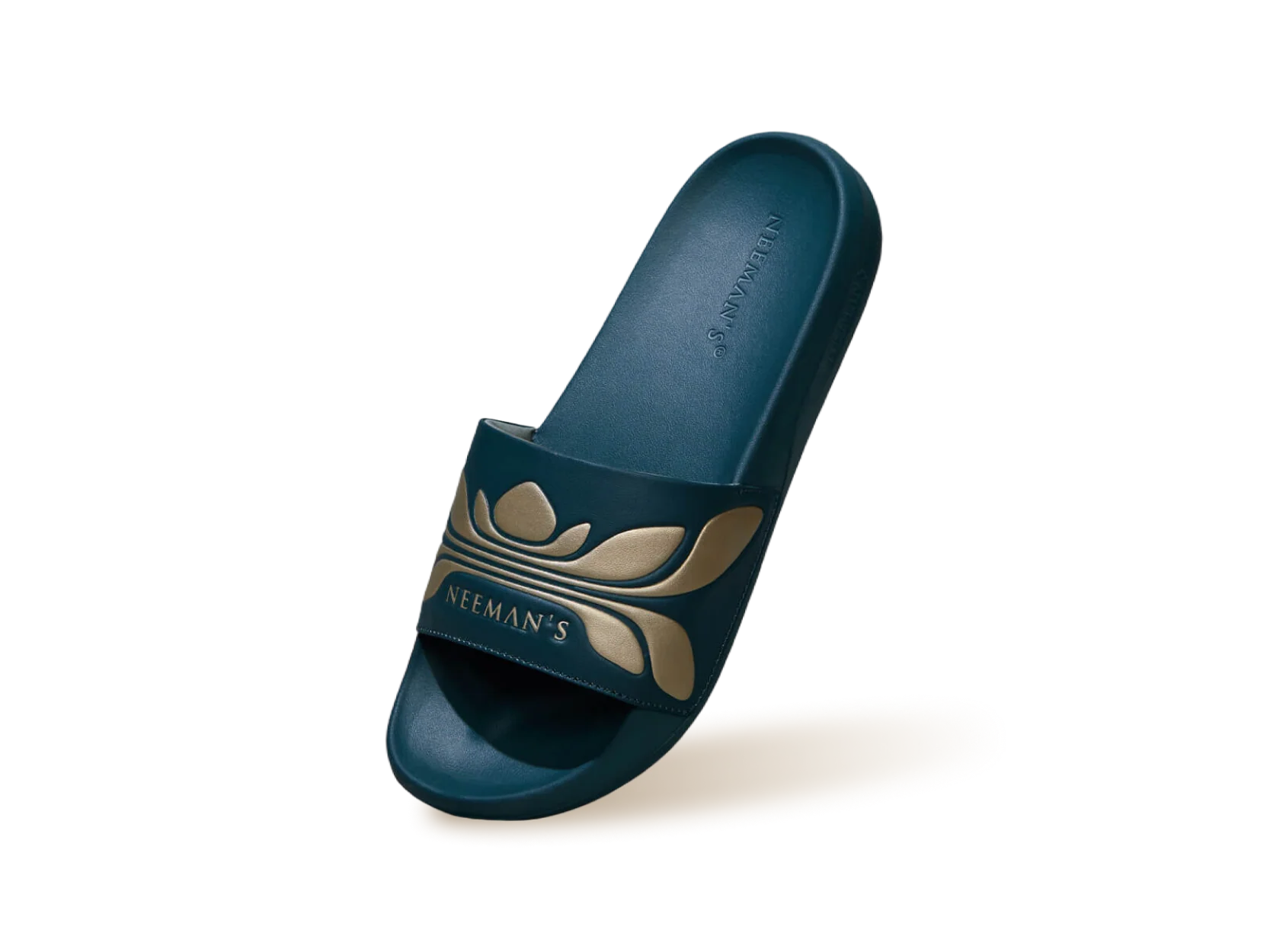Breather Slides (Women Exclusive) : Teal-Gold - Image 11