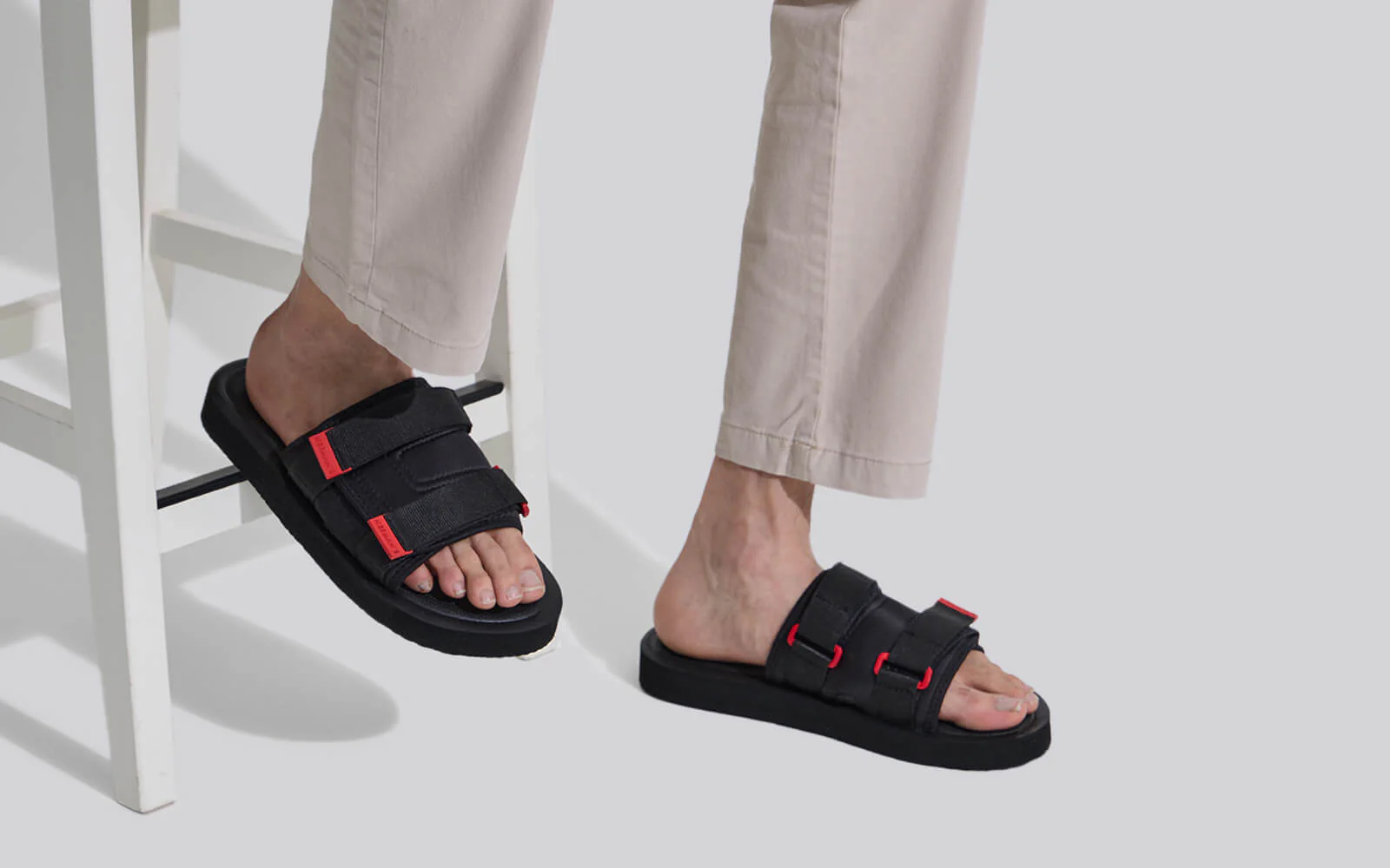 Breezy Fluff Sandals : Black - Image 8