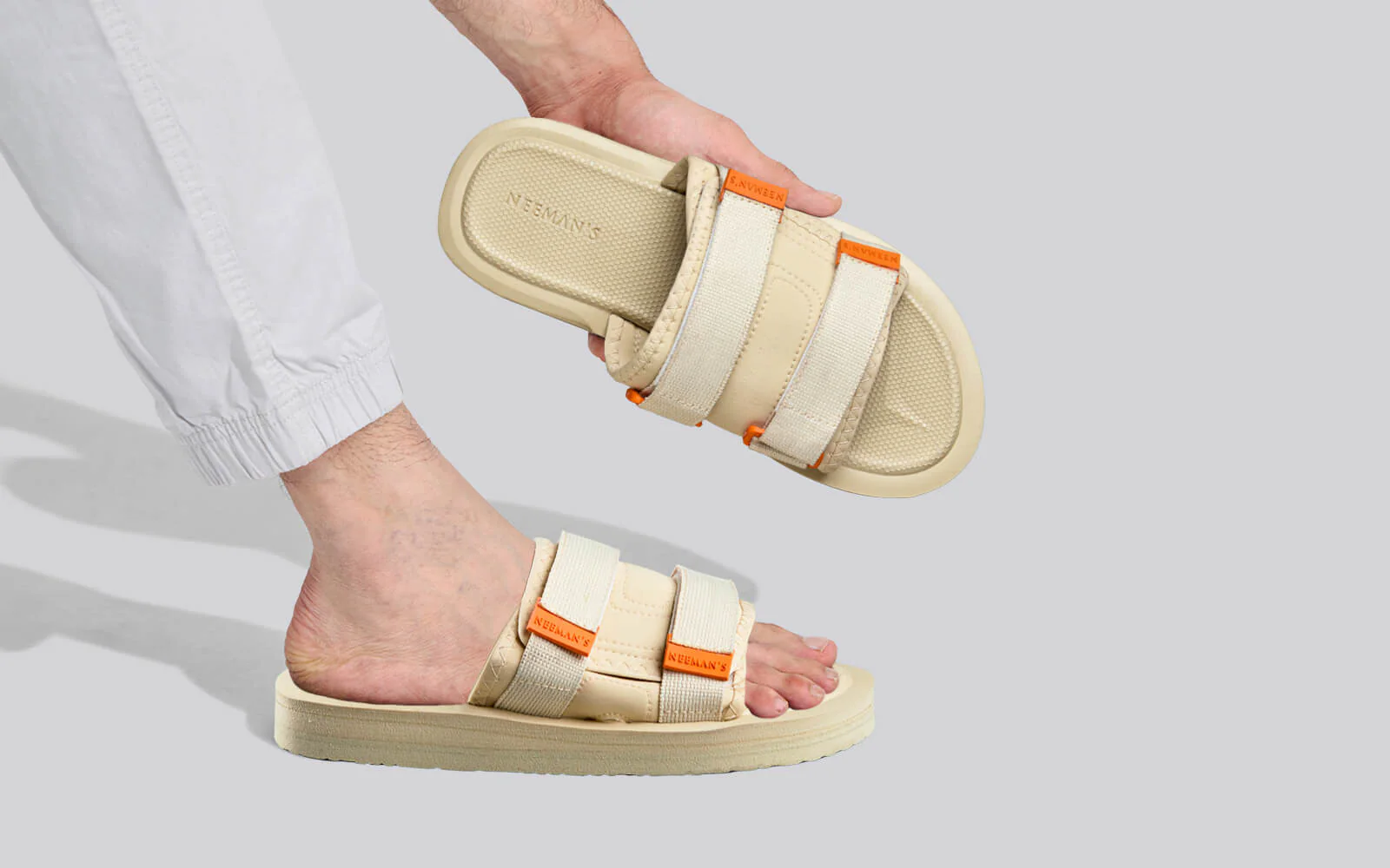 Breezy Fluff Sandals : Beige - Image 9