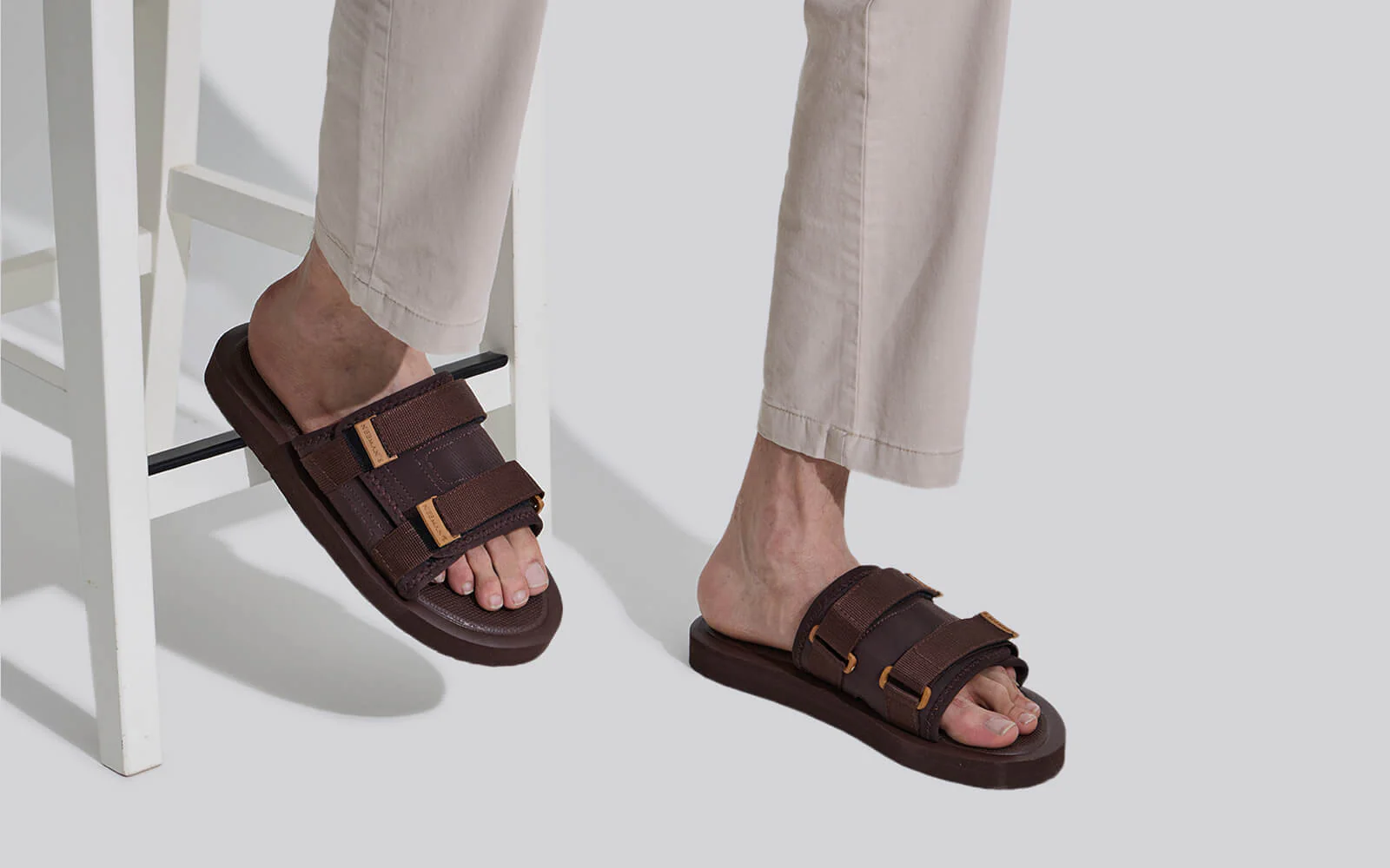 Breezy Fluff Sandals : Brown - Image 9