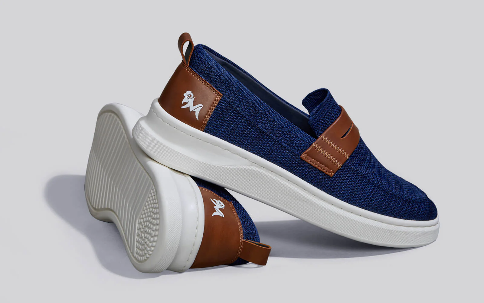 Brunch Loafers : Navy/Tan - Image 5