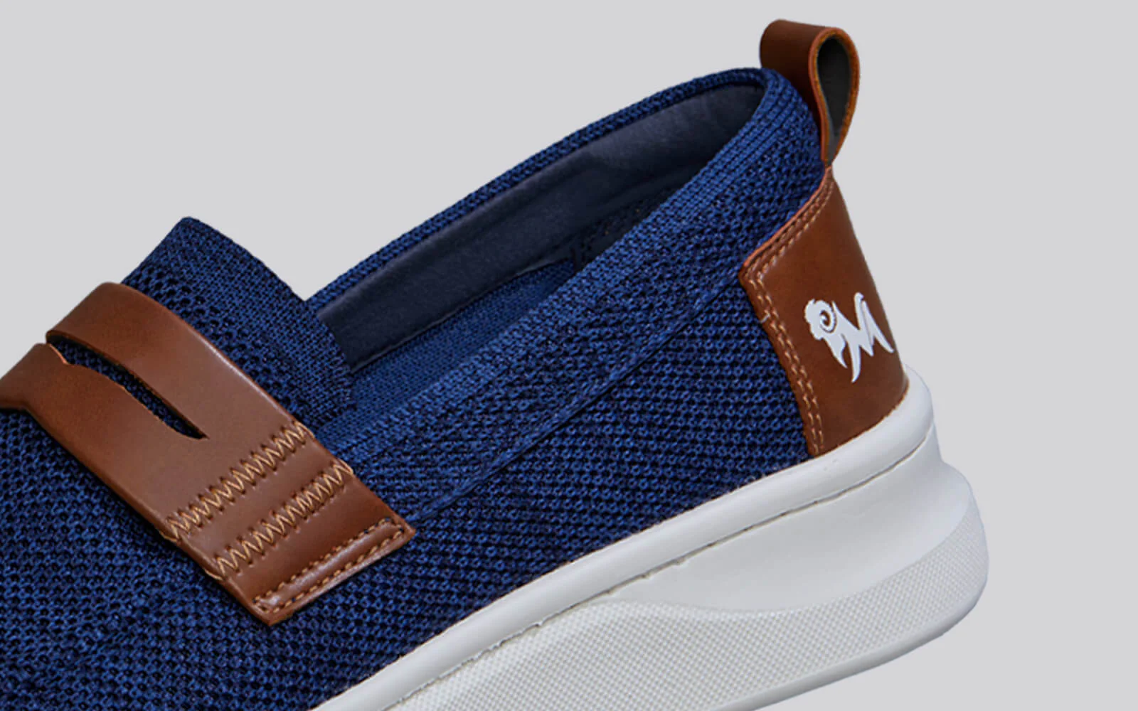 Brunch Loafers : Navy/Tan - Image 8