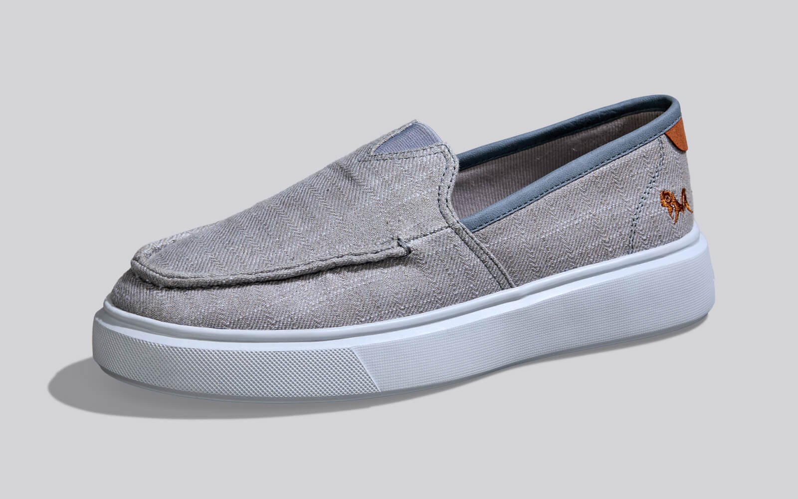 Canvas Coast Slip Ons : Grey - Image 5