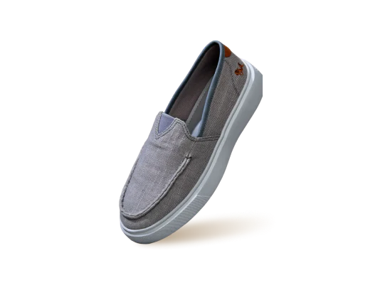 Canvas Coast Slip Ons : Grey - Image 8