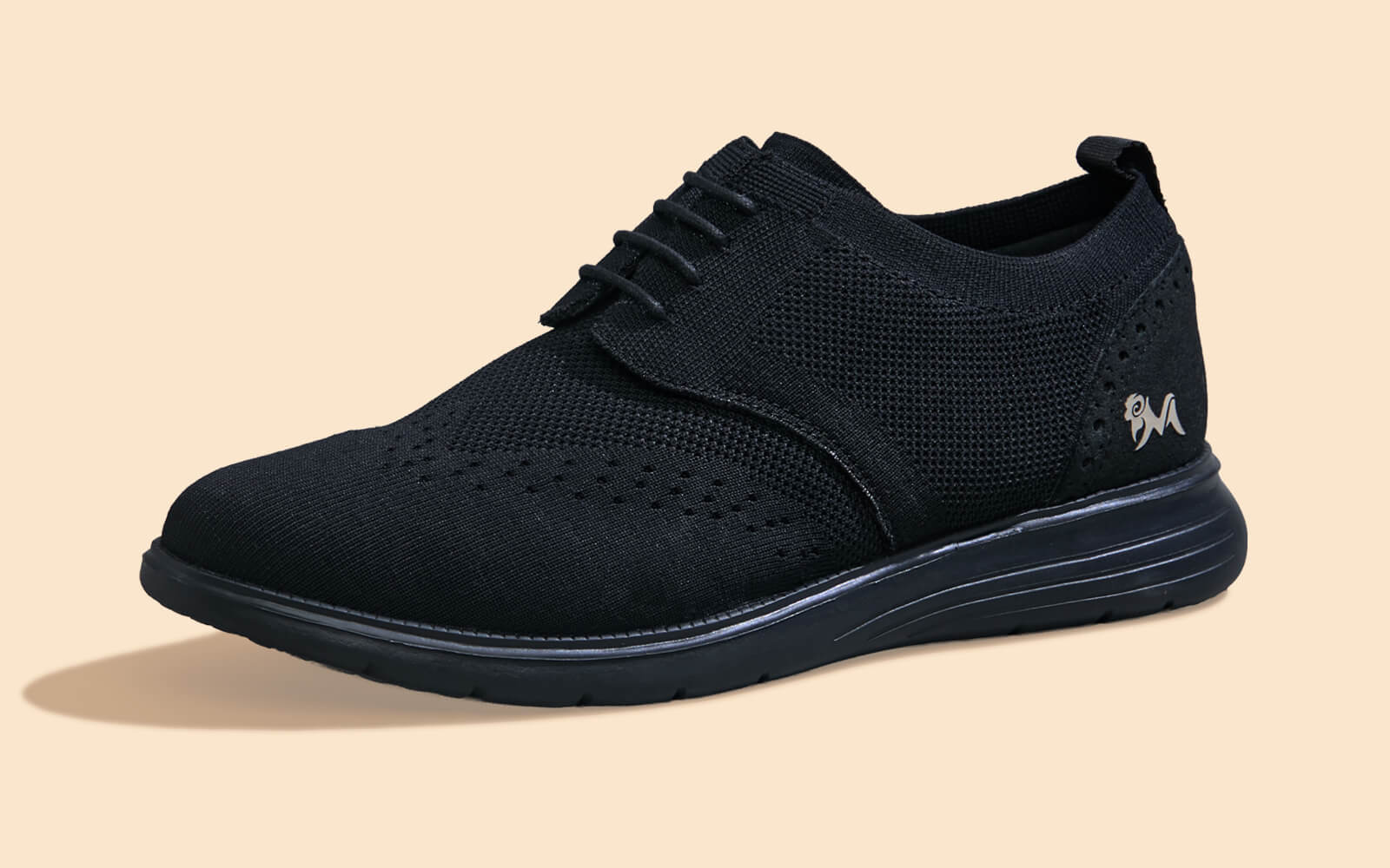 Casual Derby Sneakers : Black - Image 3