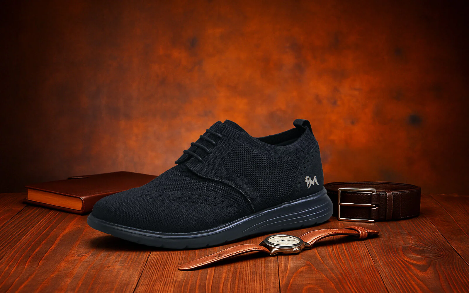 Casual Derby Sneakers : Black - Image 7
