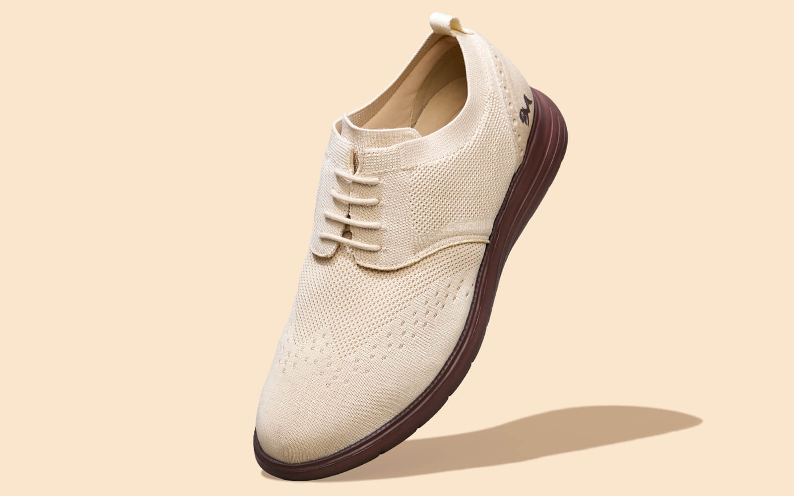 Casual Derby Sneakers : Ivory Brown - Image 2