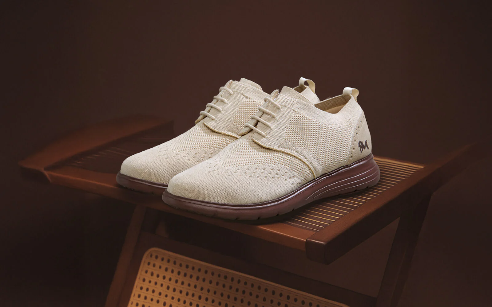 Casual Derby Sneakers : Ivory Brown - Image 7