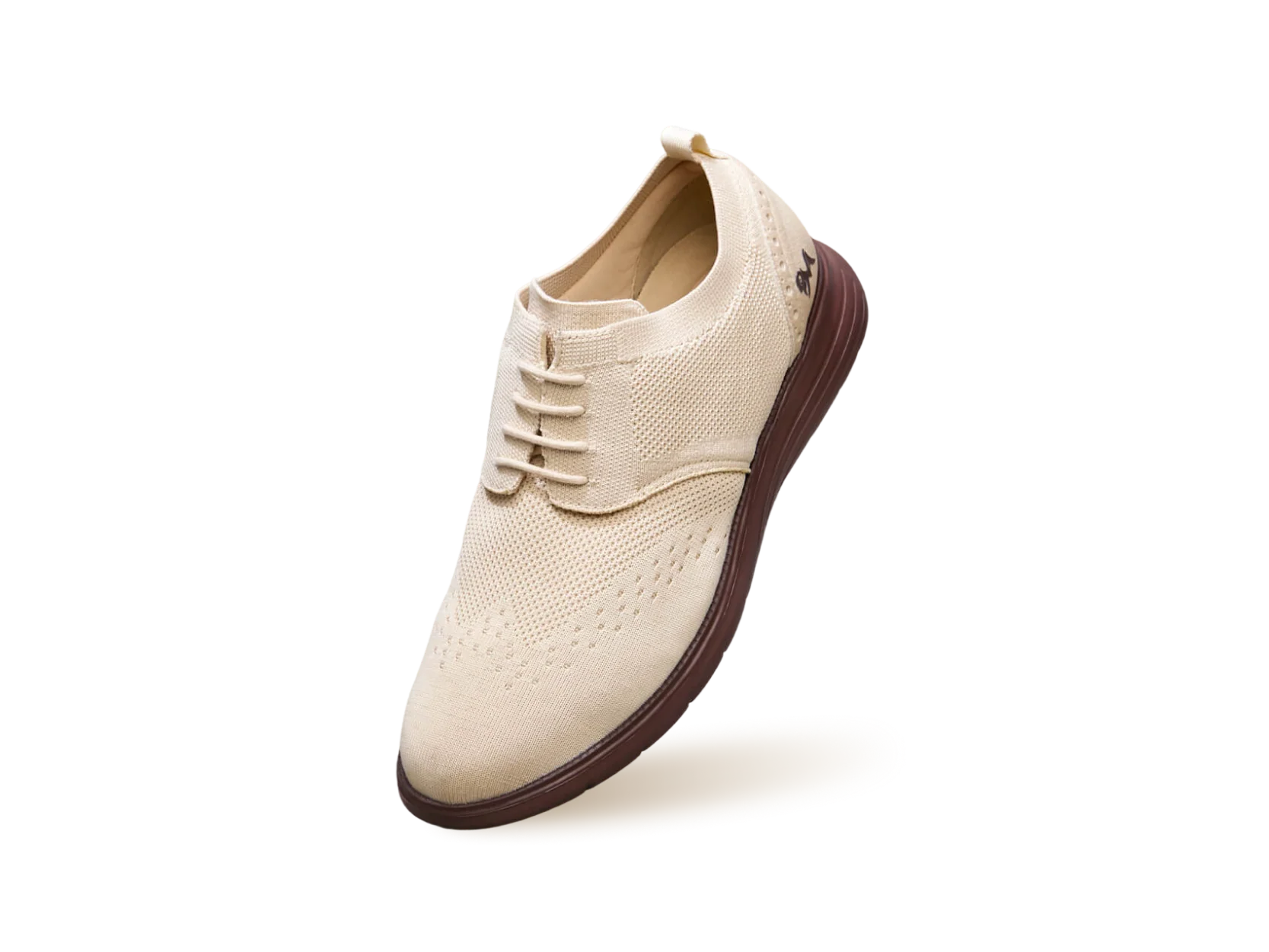 Casual Derby Sneakers : Ivory Brown - Image 8