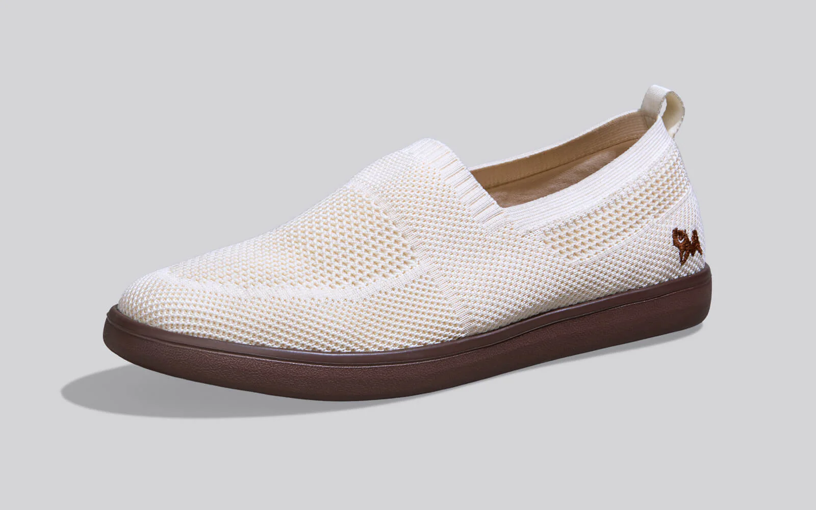 Casual Ease Slip Ons : Ivory Brown - Image 3