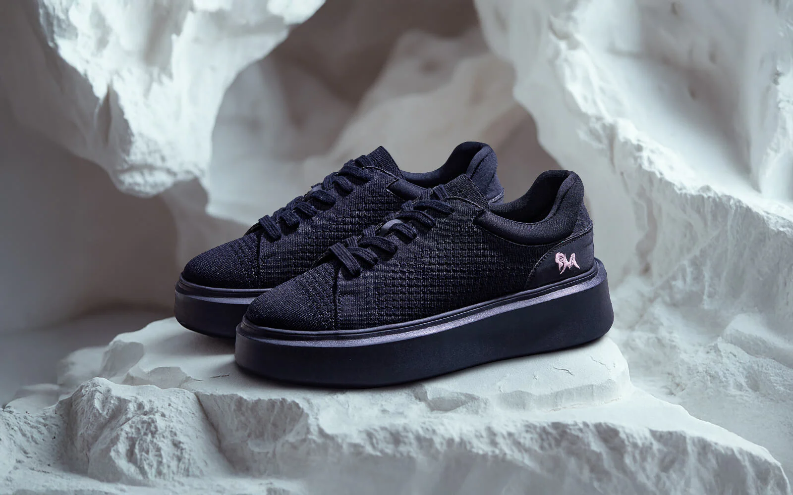 Chunky Lace Ups for Women : Black - Image 9