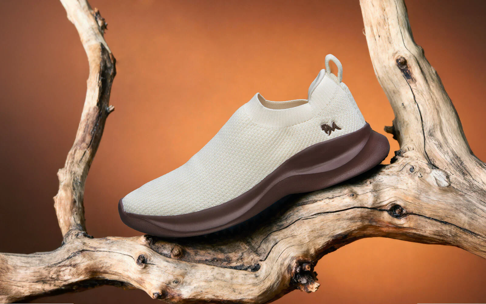 Cloud Flex Slip Ons : Ivory Brown - Image 2