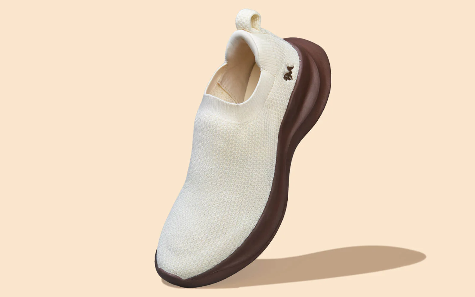 Cloud Flex Slip Ons : Ivory Brown - Image 3