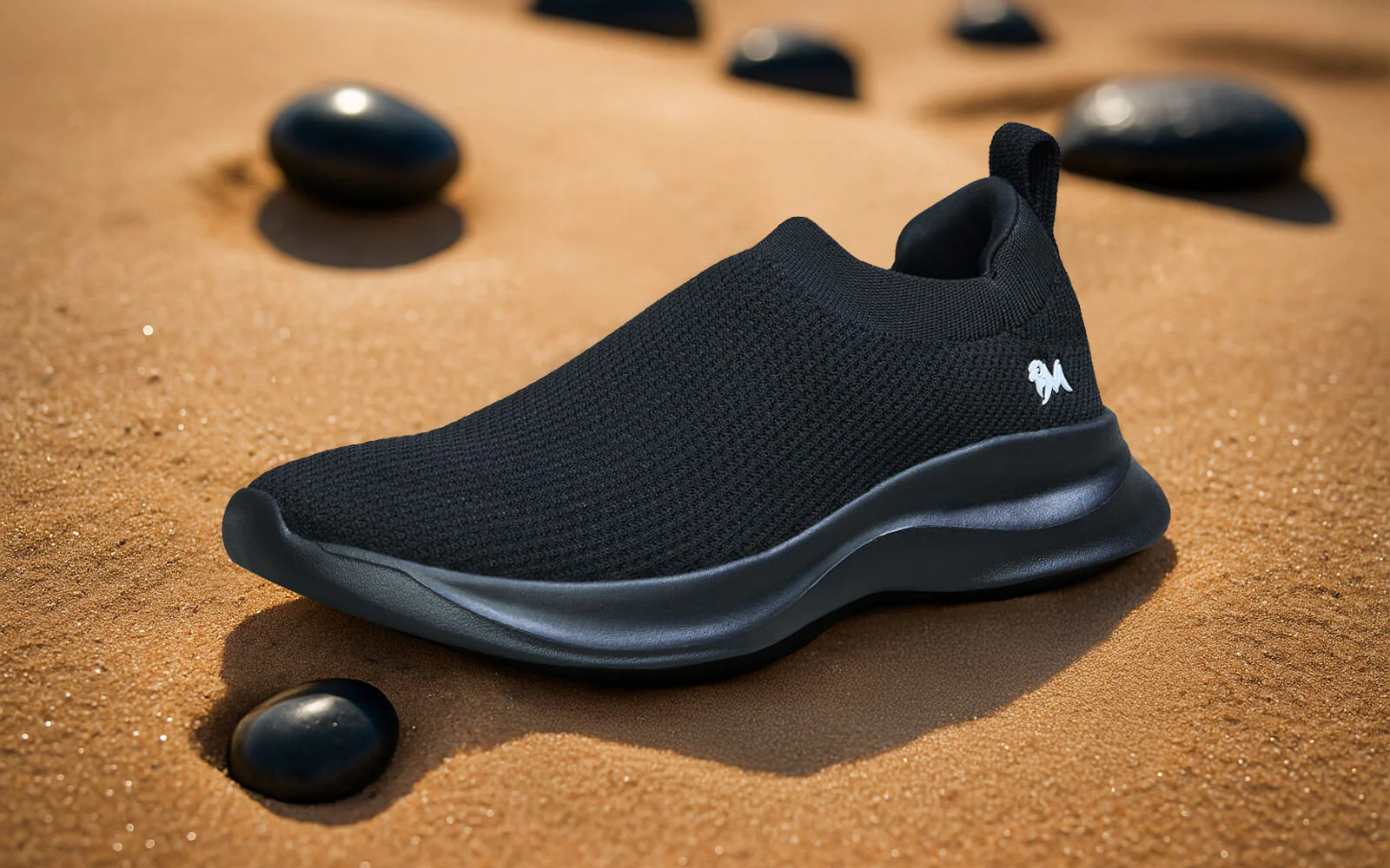 Cloud Flex Slip Ons : Black - Image 7