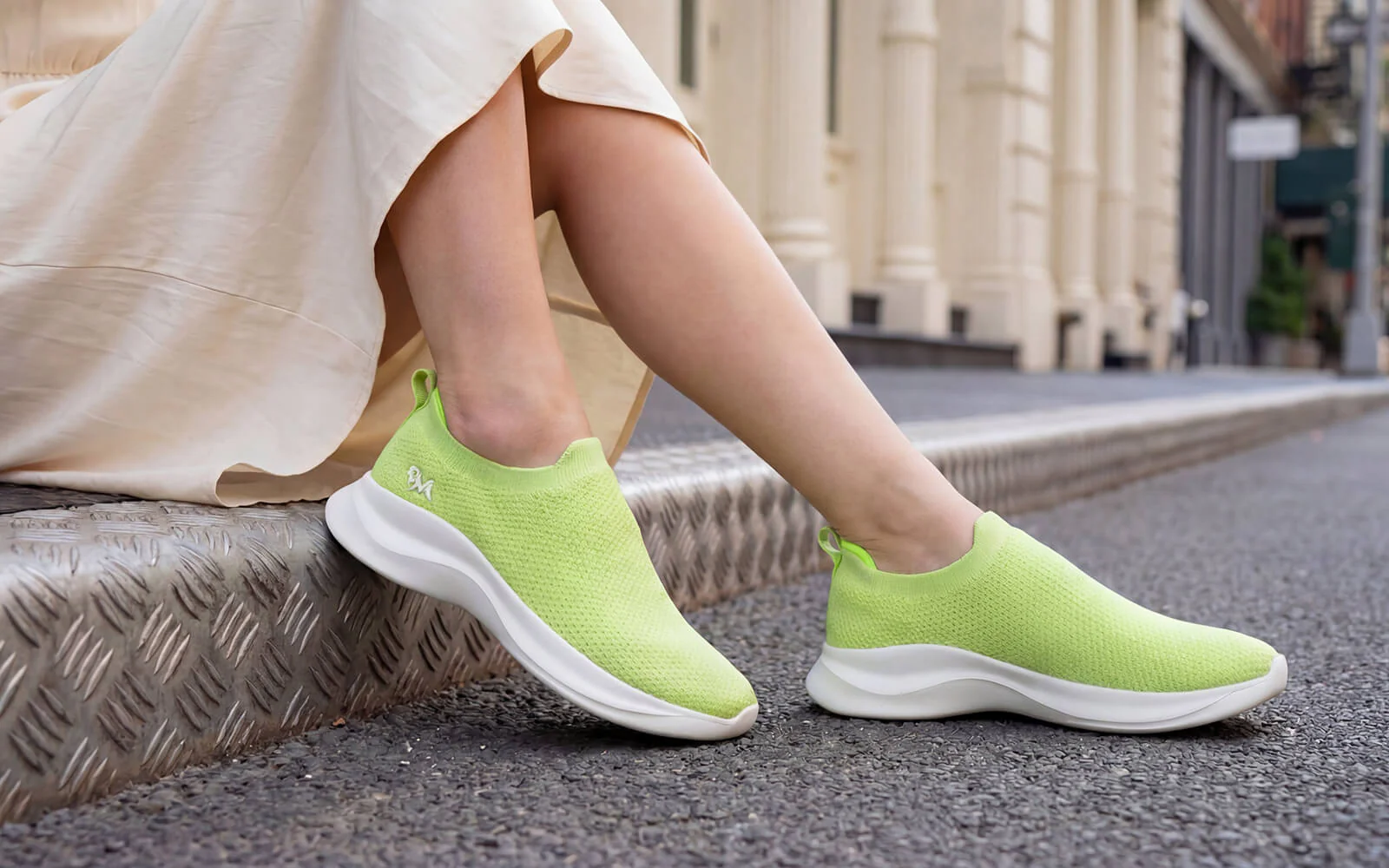 Cloud Flex Slip Ons For Women : Lime - Image 9