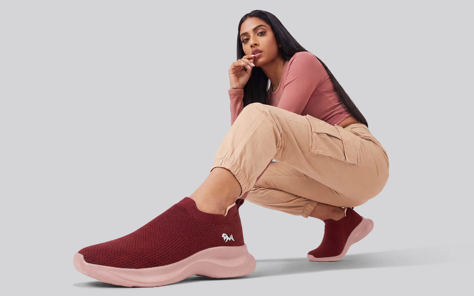 Cloud Flex Slip Ons For Women : Pink - Image 6