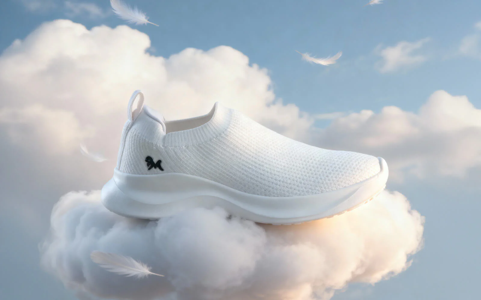 Cloud Flex Slip Ons : White - Image 2