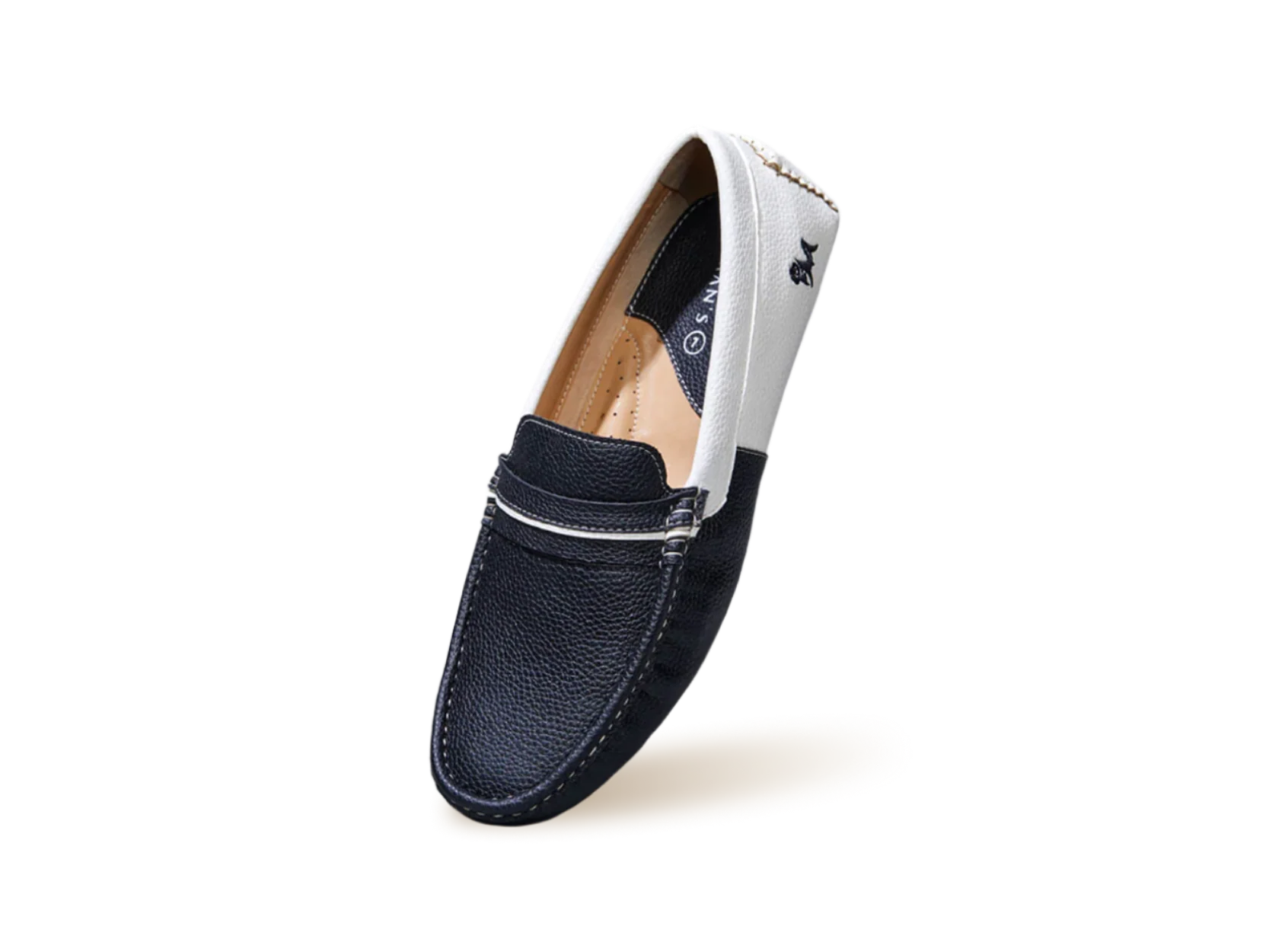 Color Block Loafers : White-Black - Image 11