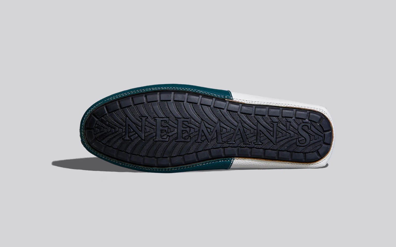 Color Block Loafers : White-Green - Image 3