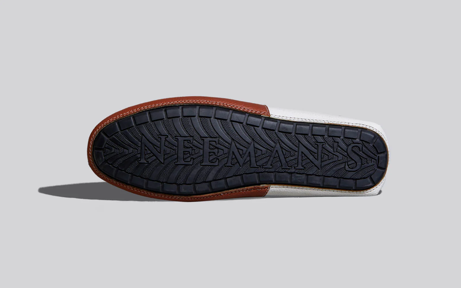 Color Block Loafers : White-Tan - Image 3